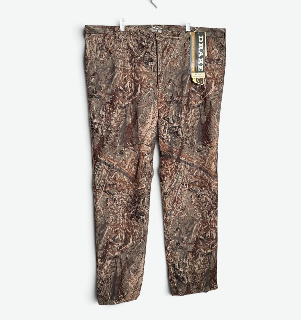 Drake Waterfowl Bonded Fleece Pants Mens 2XL Mossy Oak Duck Blind Camo Hunting